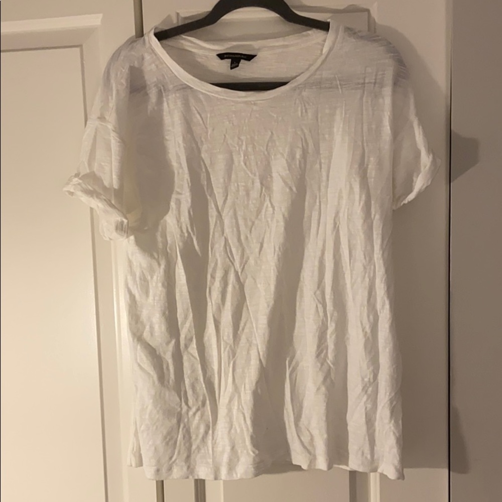Never worn! Banana republic cuffed sleeve tee